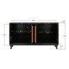 Rattan Sideboard Buffer Cabinet With 4 Rattan Doors Modern Storage Cupboard Console Table For Living Room Hallway Decor - 4 of 4