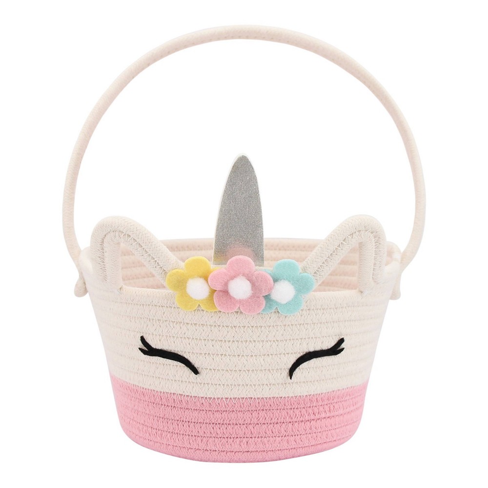 Circular Rope Decorative Easter Basket Unicorn - Spritz