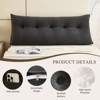 Bekrvio Corduroy Bed Wedge Pillow, Headboard Bolster Back Rest Cushion Pillow f Sofa Bed - 4 of 4