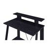 Royal Hampton Writing Desk with V Shaped Frame, Black - 3 of 4