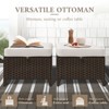 YARDSIGHT 2 Pieces Wicker Outdoor Ottoman Set for Cozy Patio Relaxation - 4 of 4