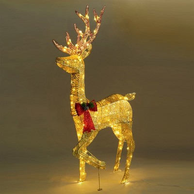 Joiedomi 150 LED 5.5 FT Lighted Christmas Xmas Reindeer Yard Lights Decorations