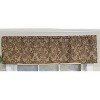 RLF Home 100% Cotton Marruecos Tailored  Unlined Windows Rod Pocket Valance 51" x 12"  Brown - 3 of 4