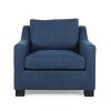 Upholstered Club Armchair With Swoop Arm,Fabric Living Room Chair With Thick Back And Cushion,Birch Wood Legs Fabric Armchair-Cuddlewood - 2 of 4