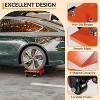 4Pcs Heavy Duty Car Mover Wheel Dolly for Home Garage & Auto Shop, 2000 LB Capacity, Carbon Steel Vehicle Dolly with 360° Swivel Casters, Orange - 3 of 4