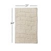 Knightsbridge Stylish And Comfortable All Season Traditional New Tile Design Cotton Bath Rug 21" X 34" Ivory - 3 of 4