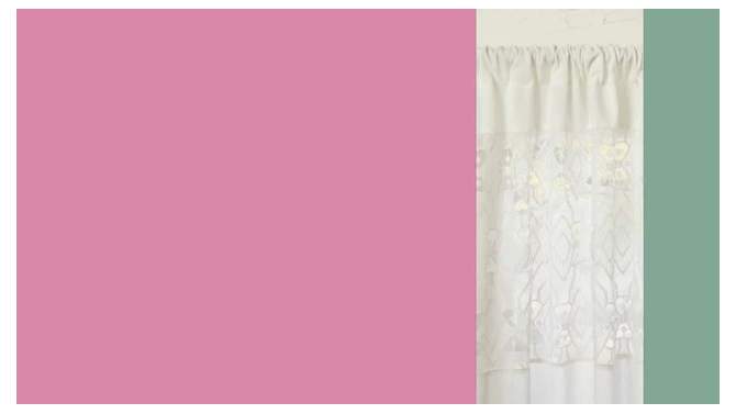 1pc Sheer Banded Geo Macrame Window Curtain Panel White - Opalhouse™ designed with Jungalow™ , 2 of 8, play video