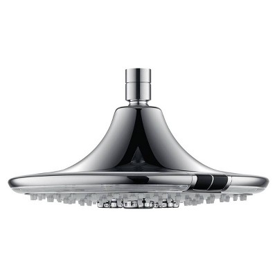 Round Shower Head with LED Temperature Indicators Chrome - evekare