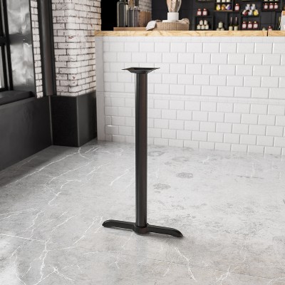 Black Cast Iron Bar Height T-Base Table Stand