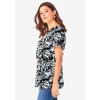 Roaman's Women's Plus Size Swing Ultimate Tee With Keyhole Back - 4 of 4