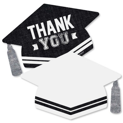 Big Dot of Happiness All Star Grad - Shaped Thank You Cards - Graduation Party Thank You Note Cards with Envelopes - Set of 12