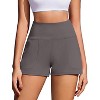 PINSPARK Athletic Works Shorts Women for Tennis Running Yoga 2.5" Wide Leg Active Shorts Biker Short with Pockets - 2 of 4