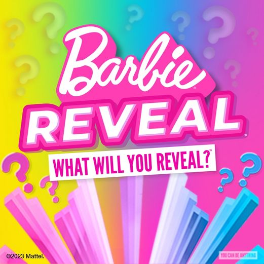 Barbie Reveal
What will you reveal?
Copyright2023 mattel
You can be anything