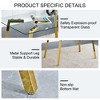 PAGED Rectangular Dining Table Modern Minimalist Kitchen Table with Tempered Glass Tabletop and Metal Legs for Living Room - 2 of 4