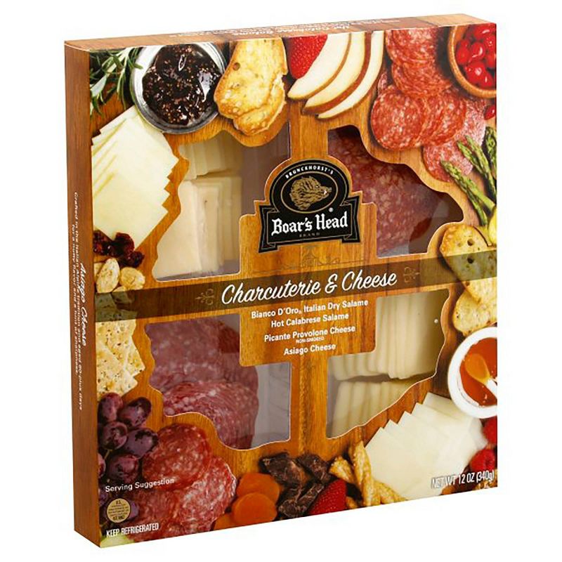 Boar&#39;s Head Italian Dry Salame, Hot Calabrese Salame, Picante Provolone Cheese &#38; Asiago Cheese Charcuterie Tray - 12oz, 3 of 5
