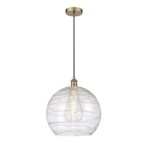 Athens Deco Swirl - 1 Light Pendant In Industrial Style-15.88 Inches Tall and 13 Inches Wide - 1 of 1