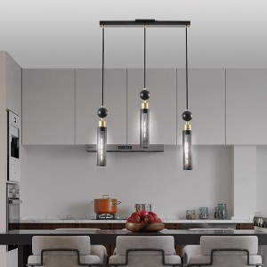 KTMBDW Pendant Light Fixtures, Adjustable Pendant Lights Kitchen Island, Modern Hanging Light Fixtures for Dining Room, Living Room, Black - 1 of 4