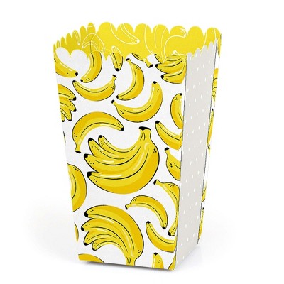 Big Dot of Happiness Let's Go Bananas - Tropical Party Favor Popcorn Treat Boxes - Set of 12