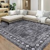 coucheta Washable Area Rug for Living Room, Multi-size Modern Bordered Non Slip Stain Resistant Non Shedding Low Pile Carpet, for Bedroom, Dining - 2 of 4