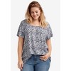 ellos Plus Size Shirred Scoop Neck Tunic - 4 of 4