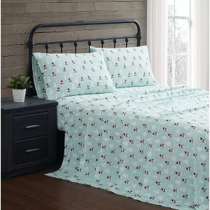 Truly Soft Twin Snowman Wonderland Flannel Sheet Set - 1 of 4
