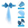 Unique Bargains Mesh Yarn Floating Chair Bands Decoration Stretch Satin Chair Sashes Bows - 4 of 4
