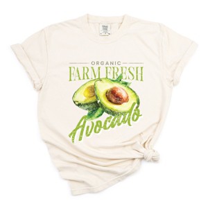 Simply Sage Market Farm Fresh Avocado Watercolor Garment Dyed Tee - 1 of 4