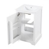 NicBex Bathroom Vanity with Sink, Bathroom Cabinet Storage, 1 Soft Closing Cabinet Door with Double Shelves for Bathroom - image 2 of 4