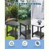 Outdoor Adirondack Side Table, 2-Tier Sturdy Patio End Table Weather Resistant, Outdoor Square Side Tables for Patio, Poolside, Porch, Backyard - 4 of 4