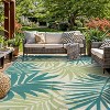 World Rug Gallery Floral Modern Reversible Plastic Indoor and Outdoor Rugs - 2 of 4