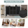 HDZNVF Retro TV Stand with 3 Spacious Cabinets for TVs up to 43 Inche Black - 4 of 4