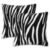 Throw Pillow Covers Animal Zebra Skin Pillow Covers 18x18 Inch Set of 2 - 4 of 4