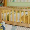 Twin Size Floor Bed with Safety Guardrails, Fence, and Door for Kids Bedroom - 4 of 4