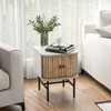Tangkula Set of 2 Nightstand Compact Modern End Side Table w/ Sliding Doors - 2 of 4