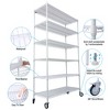 BABYYER 6-Tier Storage Shelves, Wire Shelving Unit, Heavy Duty Adjustable Organizer Rack with Wheels & Shelf Liners for Kitchen, Pantry - 2 of 4