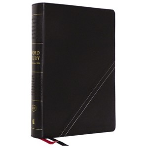 Kjv, Word Study Reference Bible, Leathersoft, Black, Red Letter, Comfort Print - by  Thomas Nelson (Leather Bound) - 1 of 1