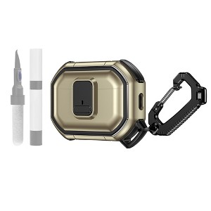 HTUTWOO for Airpods 4 Protective Case, Cool Shockproof Cover with Keychain and Cleaner kit for Men Women - 1 of 4