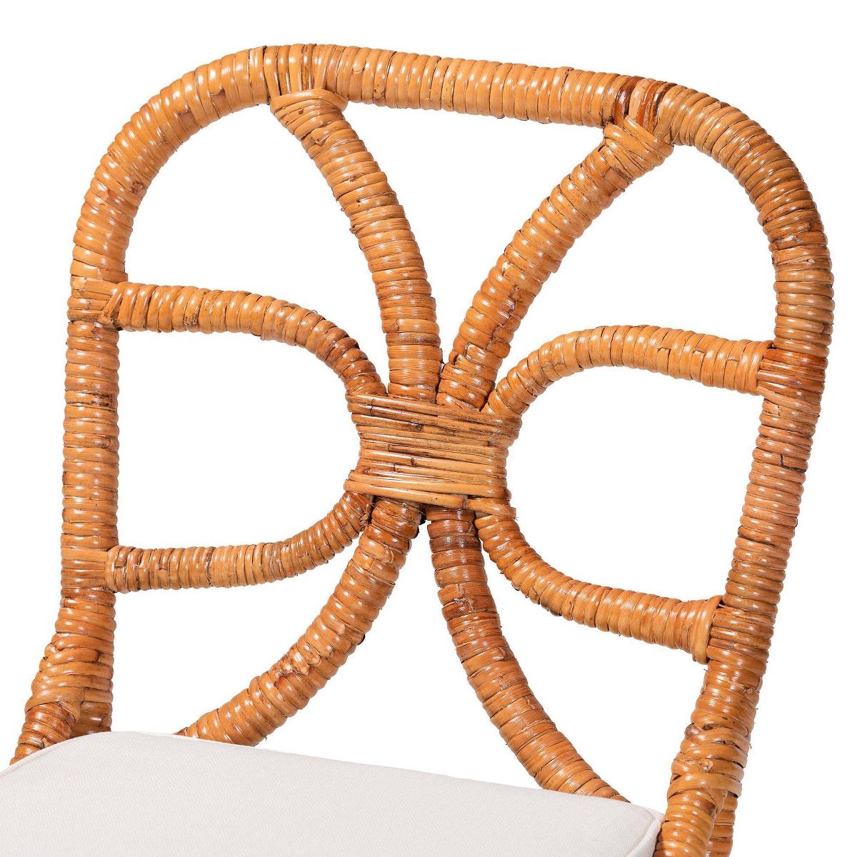 bali & pari Alondra Natural Rattan Side Chair Dining Chair Light Honey - thumbnail 5