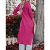 Coolmee Women's Knitted Cardigan Open Front Solid   Sweater Maxi Long Cardigan - 4 of 4