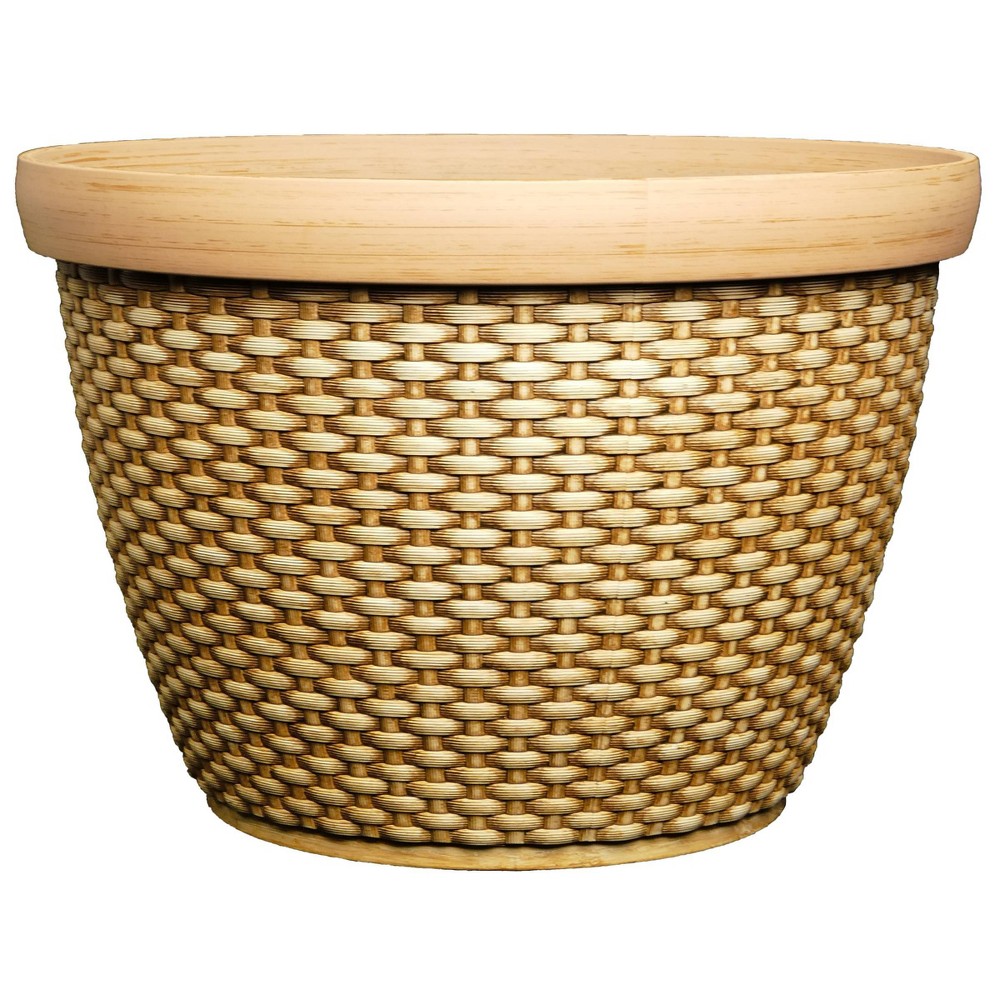 Photos - Flower Pot 14" Wide 2pc Planter Jake Basket Straw - Classic Home and Garden