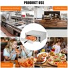 Commercial Countertop Pizza Oven,1100W Stainless Steel Electric Pizza Maker With 60-Min Timer & Removable Crumb Tray for Home & Restaurant Use - 2 of 4