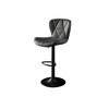 ORRD Adjustable Swivel Bar Stools Set of 2 – Black Faux Leather, High Back, Upholstered - 3 of 4