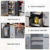 NicBex 50Inch Rolling Kitchen Island with 3 Drawer,2 Slide-Out Shelf and Internal Storage Rack - 4 of 4