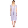 Casual Nights Women's Cap Sleeve Flower Silky Tricot Nightgown - 4 of 4