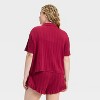 Women's Pointelle Notch Collar Shirt and Shorts Pajama Set - Wild Fable™ - 2 of 4