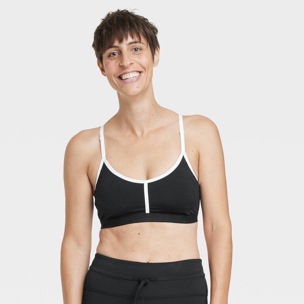 Women's Light Support Simplicity Sports Bra - All in Motion™ Black XS