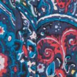 navy mirrored medallion