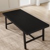 Industrial Dining Table for 6~8 People, 78.7" Long Rectangle Dining Tables, Wooden ,with Sturdy Metal Frame, for Kitchen, Dining Room - 2 of 4