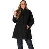 Agnes Orinda Women's Plus Size Elegant Single Breasted Detachable Hooded Trench Overcoats - 2 of 4