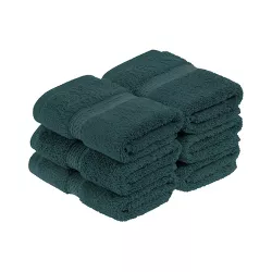 Solid Luxury Premium Cotton 800 GSM Highly Absorbent 6 Piece Face Towel/ Washcloth Set, Teal by Blue Nile Mills
